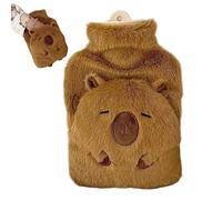 Hot Water Bottle Cute, 1000ml Leakproof Capybara Hot Water Bottle with Cover, Ultra-Soft Touch, Ideal for Menstrual Cramps/Hand & Feet Warmer