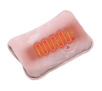 Hot Water Bottle - Electric Heated Bag, Soft and Velvety Cover, Portable Warm Cushion | Rechargeable Thermal Pack 27x19x4 Cm With Extended Soothing Heat Retention, Flexible Body Comfort