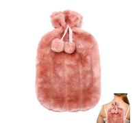 Hot Water Bottle - Faux Plush Cover for 2 Liter (2000 Ml) - Water Bottle Softcover | Hot Bag for Cold 6-8 Hours to Keep Warm Helps Relieve Muscle Menstrual Cramps