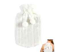 Hot Water Bottle - Faux Plush Cover for 2 Liter (2000 Ml) - Water Bottle Softcover | Hot Bag for Cold 6-8 Hours to Keep Warm Helps Relieve Muscle Menstrual Cramps