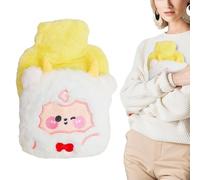 Hot Water Bottle Foot Warming Pack with Plush Cover | Warm Water Bag for Women Student Child Menstrual Period Abdomen Neck Foot Hand Bed