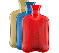 Hot Water Bottles Natural Rubber Natural Rubber - Hot Water Bag for Pain Relief Secure & Leakproof (Assorted Colours) (with Out Cover, 2 Liiter)