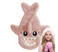 Hot Water Bottle - Hand Warmer Pocket | Cartoon Shark Shape Bag for Winter Relief | Soft Plush Cover with 1000ml Thermal Rubber Design for Menstrual Cramps Neck Back Shoulder Pain