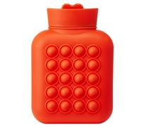 Hot Water Bottle Hot and Cold Compress Water Bottle Bag Small Soft Thermal Heating Travel Warm(Orange)