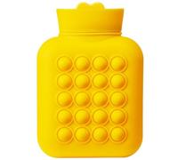Hot Water Bottle Hot and Cold Compress Water Bottle Bag Small Soft Thermal Heating Travel Warm(Yellow)
