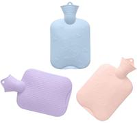 Hot Water Bottle Hot Water Bag, Hot Water Bottle with Cover Pack of 3 for Shoulder Pain Hands Feet Warmer Portable Anti-Slip Design