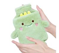 Hot Water Bottle - Leak Proof Detachable Cover Pouch, Rubber Heating Pad | Family Winter Warmth Relief Accessory for Home Office Study Classroom Companion Adults Men Women Students