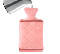 Hot Water Bottle, Leak-Proof Refillable Design, 1 Set, Winter Hot Water Bag, Soft Plush Cover, Reusable Comfort Heat Source, for Dorm Room Bedroom Camping School