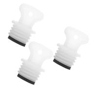 Hot Water Bottle Lid Portable 3pcs Rubber Stopper Replacement Cap | White Silicone Accessory for Standard Screw-neck Vessels, Suitable for Adults, Households, Outdoor Activities and Couch Use