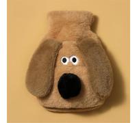 Hot Water Bottle, Puppy Plush Hot Water Bottle, 800ML Cute & Cozy Leak-Resistant Hot Water Bag for Hand Feet Neck & Shoulder Pain Relief, Hot/Cold Dual-Use Portable Warmer for Adults (Light Brown)
