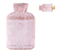 Hot Water Bottle- PVC 2L Hot Water Bag with Hand Pocket Provide Hand Feet Warmth and Pain/Menstrual Cramps Relief- Hot Water Bottles with Cover Perfect for Women, Seniors & Children (Rose)