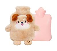 Hot Water Bottle - PVC Plush 6.3x9.8 Inches 1L | Hot Water Bag Detachable Design Stomach Warmer | Winter Leak Proof Pouch for Home Family and Friend