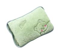 Hot Water Bottle - Rechargeable Hand Warmer, Electric Heat Bag, Soothing Thermal Fleece Wrap, Automatic Shutoff Heating Safety, Wellness Care Hardware, Large Gray Pouch for Stomach