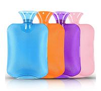 Hot Water Bottle Rubber High Density Winter Hand Warmer Portable Thick Bottles Pocket Feet Waters Bag(Orange)