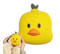 Hot Water Bottle - Silicone Duck Shape 17.5cm Reusable Hand Warmer Soft Knitted Bag Microwave Safe | Cartoon Hot Water Bag for Hands, Feet, Neck, Shoulder, Cold Weather