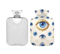 Hot Water Bottle Soft Cover Durables PVC Inner Heat Keep S Evil Eye | For Home Bedroom Travel, Thoughtful Gift For Halloween And Christmas,1L/2L Sizes