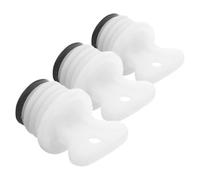 Hot Water Bottle Stopper 3pcs Leak Prevention for Winter Rubber Cap | Silicone and Rubber, Easy Replacement for Standard-mouth Bottles, White Colour, for Adults and Caregivers