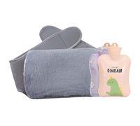 Hot Water Bottle,Warmer Water Bag with Soft Plush Hands Waist Warmer Cover Cute Rubber Cold Therapy Back Neck Shoulders and Hot Water Pouch for Hot and Arthritis Pain Relief,Great Gift for Women