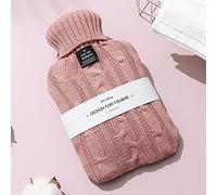 Hot Water Bottle with Cashmere Cover, 2 Liter Large Capacity, Easy to Carry, can Warm Hands, feet, and Stomach. (Color : Pink, Size : 2000ML)
