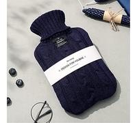 Hot Water Bottle with Cashmere Cover, 2 Liter Large Capacity, Easy to Carry, can Warm Hands, feet, and Stomach. (Color : Blue, Size : 2000ML)