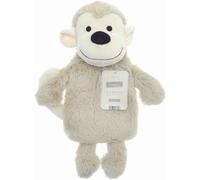 Hot Water Bottle with Cover 1 Litre - Fluffy Faux Fur Fleece Cover Durable Winter Warm - Natural Rubber- Adults and Kids Cute Animal Fleece Novelty Plush Hot Water Bag Cosy Gifts (Monkey)