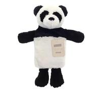 Hot Water Bottle with Cover 1 Litre - Fluffy Faux Fur Fleece Cover Durable Winter Warm - Natural Rubber- Adults and Kids Cute Animal Fleece Novelty Plush Hot Water Bag Cosy Gifts (Panda)