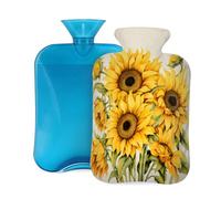 Hot Water Bottle with Cover 2L, A Bouquet of Sunflowers Hot Water Bottles for Adults Warmer/Pain Relief