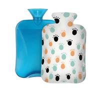 Hot Water Bottle with Cover 2L, Bear Paw Print Hot Water Bottles for Adults Warmer/Pain Relief