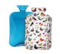 Hot Water Bottle with Cover 2L, Bird Guide Hot Water Bottles for Adults Warmer/Pain Relief