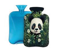 Hot Water Bottle with Cover 2L, Cartoon Jungle Panda Hot Water Bottles for Adults Warmer/Pain Relief