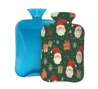 Hot Water Bottle with Cover 2L, Cartoon Santa Claus Hot Water Bottles for Adults Warmer/Pain Relief