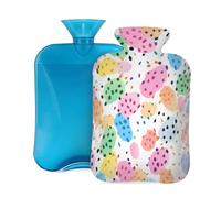 Hot Water Bottle with Cover 2L, Colorful Leopard Print Hot Water Bottles for Adults Warmer/Pain Relief