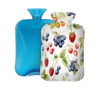 Hot Water Bottle with Cover 2L, Fresh Fruits Hot Water Bottles for Adults Warmer/Pain Relief