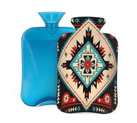 Hot Water Bottle with Cover 2L, Red Green Totem Hot Water Bottles for Adults Warmer/Pain Relief