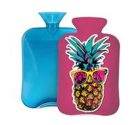 Hot Water Bottle with Cover 2L, Sunglasses Pineapple Hot Water Bottles for Adults Warmer/Pain Relief