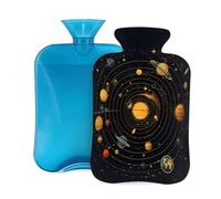 Hot Water Bottle with Cover 2L, Universe Solar System Planets Hot Water Bottles for Adults Warmer/Pain Relief