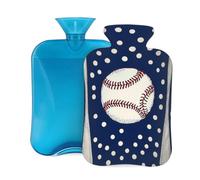 Hot Water Bottle with Cover 2L, Wave Point Baseball Stick Hot Water Bottles for Adults Warmer/Pain Relief