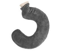 Hot Water Bottle with Cover; Bottles Rubber Bag - U - Shaped 1L Neck Warmer, Explosionproof Rubber, Instant Heat Retention (Grey Set)