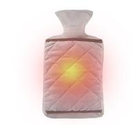 Hot Water Bottle with Cover - Coxy Heat Pack, Soft Knitted Sleeve, Rubber Warmer with Secure Leakproof | Perfect Comfort Aid for Beds, Offices, Travel, Winter Nights, Relieff, Relaxation