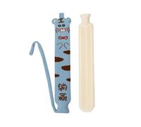 Hot Water Bottle with Cover, Hot Water Bottle for Winter, 2L Long Winter Hot Bag, Portable Hand Warmer Bed Warmer with Soft Cover for Waist and Feet