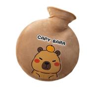 Hot Water Bottle with Cover,Hot Water Bottle with Plush Cover, 700ml Hot Water Bottle with Plush Carpincho Cover, Winter Hand and Foot Warmer Bag, Drawings A