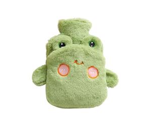 Hot Water Bottle with Cover - Litre Heating Pad, Decorative Cartoon Design Compress | Leakproof Rubber Container, Gentle Warmth Aid, Suitable for Bedtime Relaxation Sports Strain Recovery