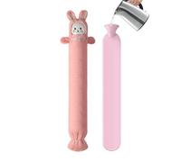 Hot Water Bottle with Cover,Rabbit Cold Warmer - Long Hot Pack with Cover,for Neck Shoulder Abdomen Hand Legs Legs Women Men Kids Travel School Camping Menstrual Cramps