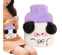 Hot Water Bottle - With Cute Plush Cover And Heating Pad - Hot Water Bottle | For Hands Tummy Neck Legs Menstrual Period Bed Sofa Bedroom Workplace
