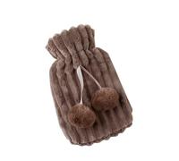 Hot Water Bottle with Fluffy Cover - Soft Premium Faux Fur Cover - 1L/2L- Hot Water Bag for Cosy Nights, Pain Relief - for Women, Seniors & Children (Coffee, 2L)