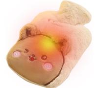 Hot Water Bottle with Plush Cover, Hot Water Bottle with Cover - Hand Held Foot Warmer, Cold Water Bag, Pet Cover, Portable and Comfortable Water Heater for Neck and Shoulder, Back, Hands