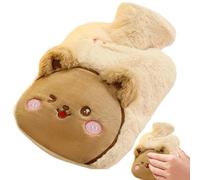 Hot Water Bottle with Plush Cover, Hot Water Bottle with Cover, Hot Water Bag - Animal Cover, Cold Water Bag, Portable Cosy Warmer for Winter, Cold Weather