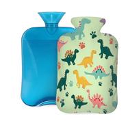 Hot Water Bottle with Soft Cover, Boys Dinosaur Dino Cartoon Animals 2L Hot Water Bags for Pain Relief, Cramps,Hand Feet Warmer, Menstrual