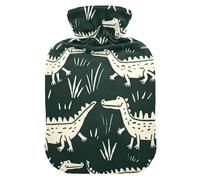 Hot Water Bottle with Soft Cover Feet and Bed Warmer Alligator Meadow Hot Water Bag for Pain Relief Medium