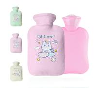 Hot Water Bottle with Soft Cute Cover, Large Capacity Hot Water Bag for Menstrual Cramps, Hot Water Bottle for Hot and Cold Compress, Pain Relief, Gift for Girls Women(Pink, 1000ml)